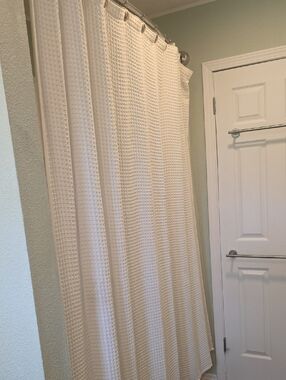 Better Homes And Gardens White Textured Shower Curtain Panel